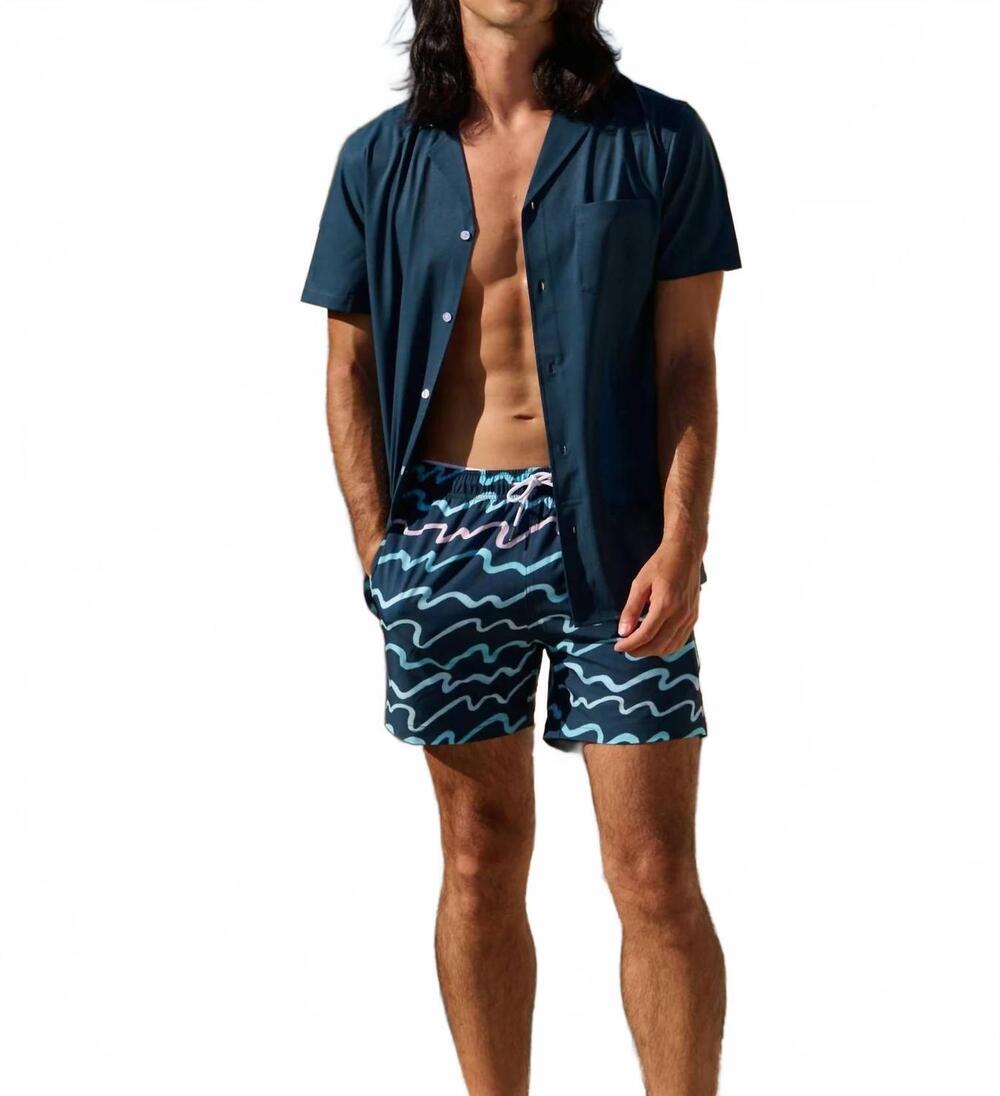NEW MAVRANS 90s wave swim shorts in green